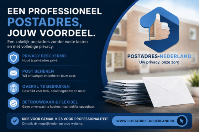 Scherm uw privéadres af met een zakelijk postadres voor uw eenmanszaak
